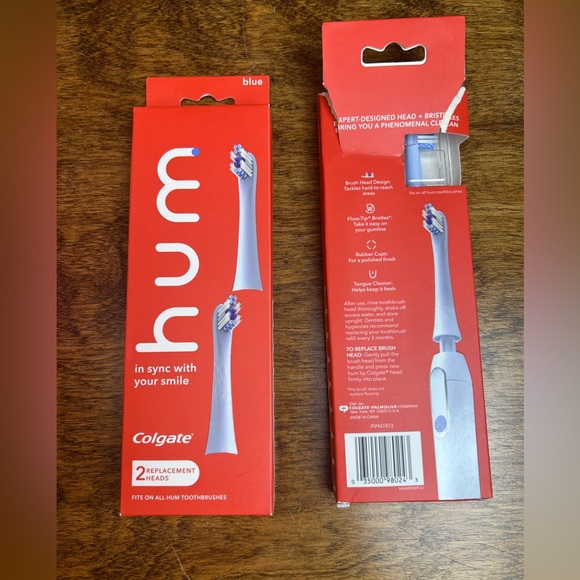 Colgate Hum Electric Toothbrush Replacement Heads - Blue - Picture 12 of 14